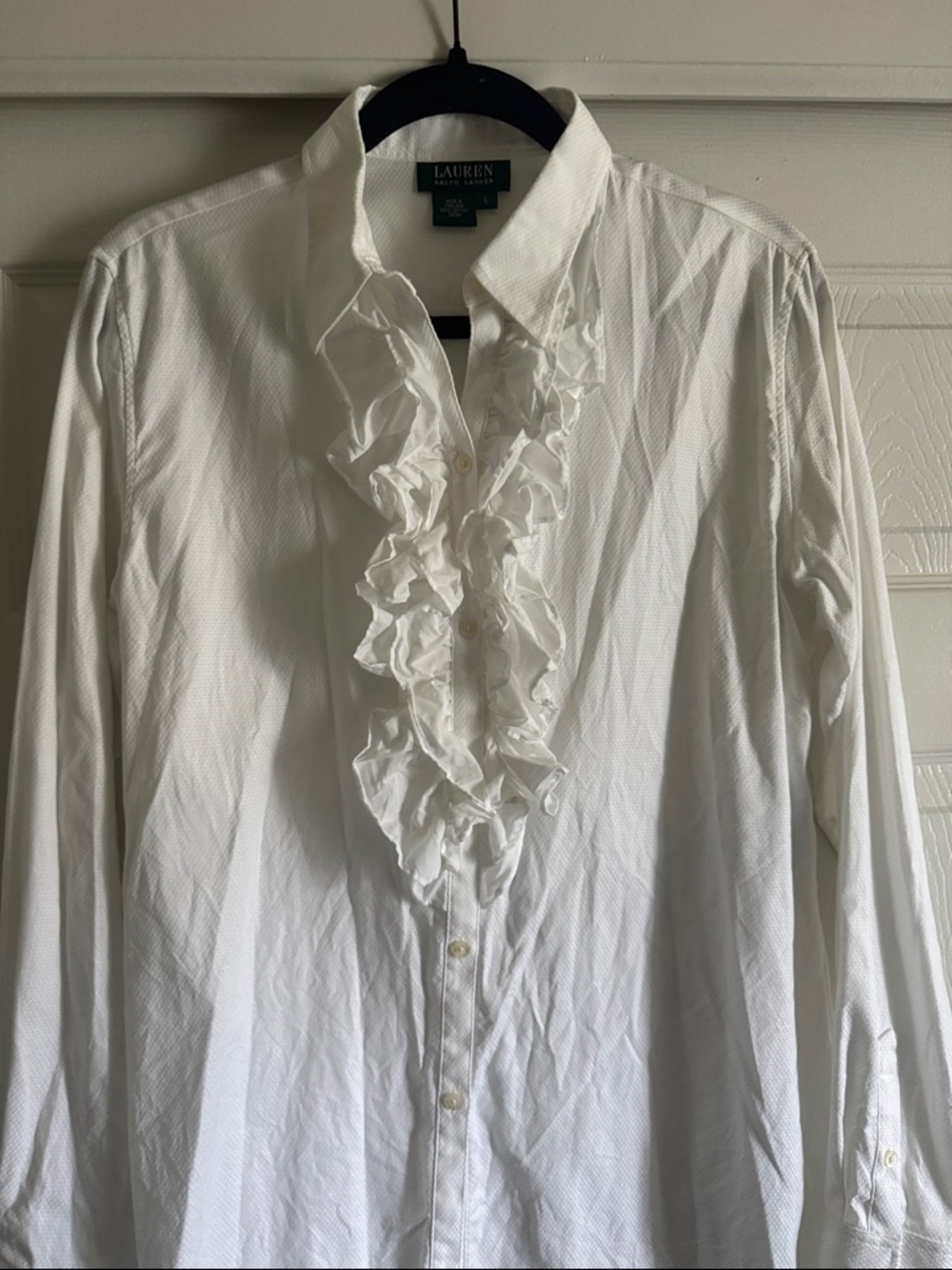 Ralph Lauren Ruffled Button Down - Picture 3 of 4